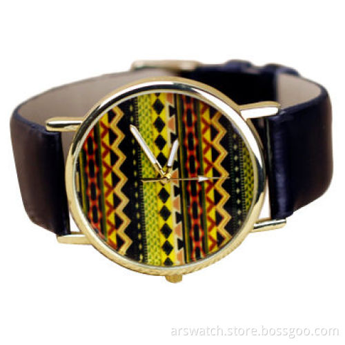 Waved lines dial classic women's fashion watches, 2014 latest